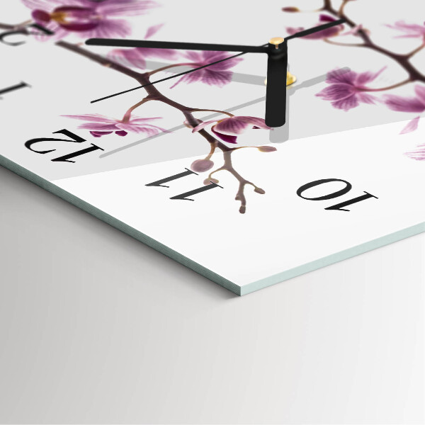 Reloj de vidrio Orquídea