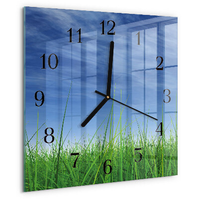 Reloj de vidrio Césped