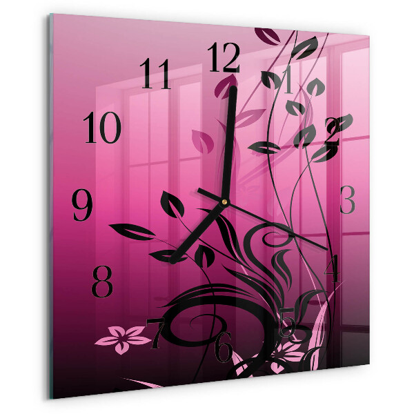 Reloj de vidrio Arte floral