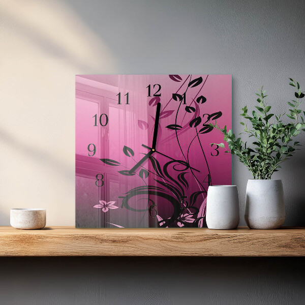 Reloj de vidrio Arte floral