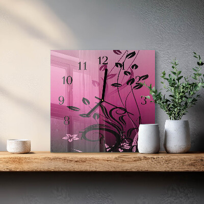 Reloj de vidrio Arte floral