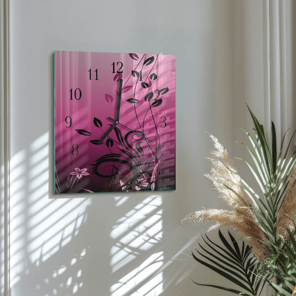 Reloj de vidrio Arte floral