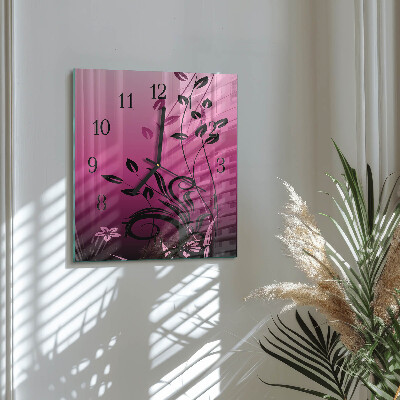 Reloj de vidrio Arte floral