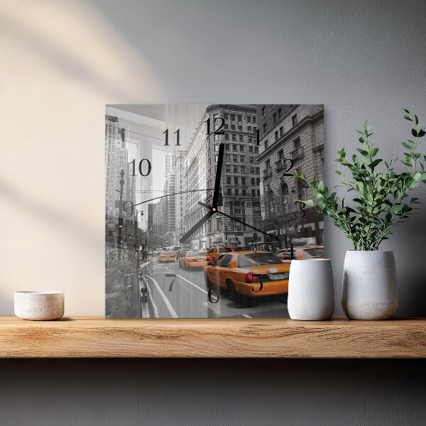 Reloj de vidrio Taxi de Nueva York