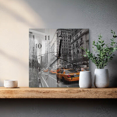 Reloj de vidrio Taxi de Nueva York