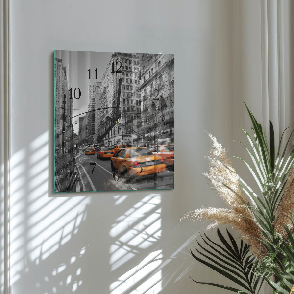 Reloj de vidrio Taxi de Nueva York