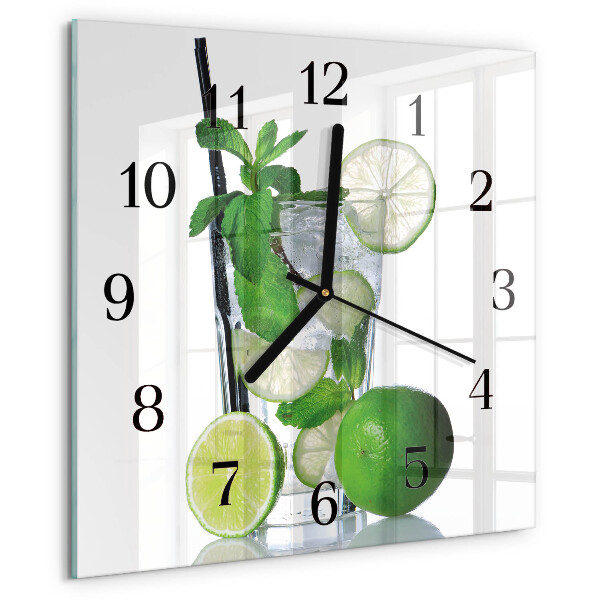 Reloj de vidrio Lima y menta