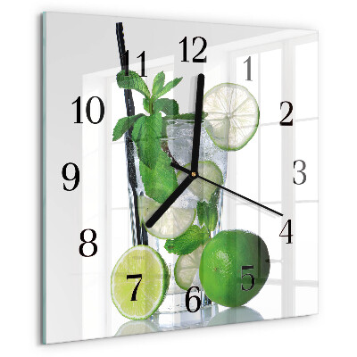 Reloj de vidrio Lima y menta