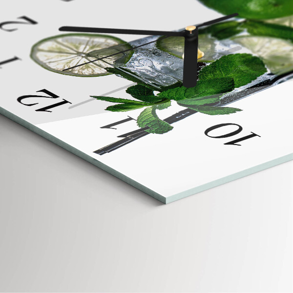 Reloj de vidrio Lima y menta