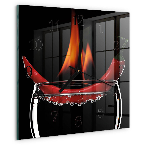 Reloj de vidrio Fuego de chile