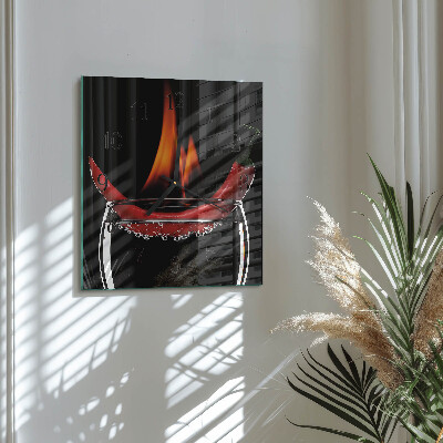 Reloj de vidrio Fuego de chile
