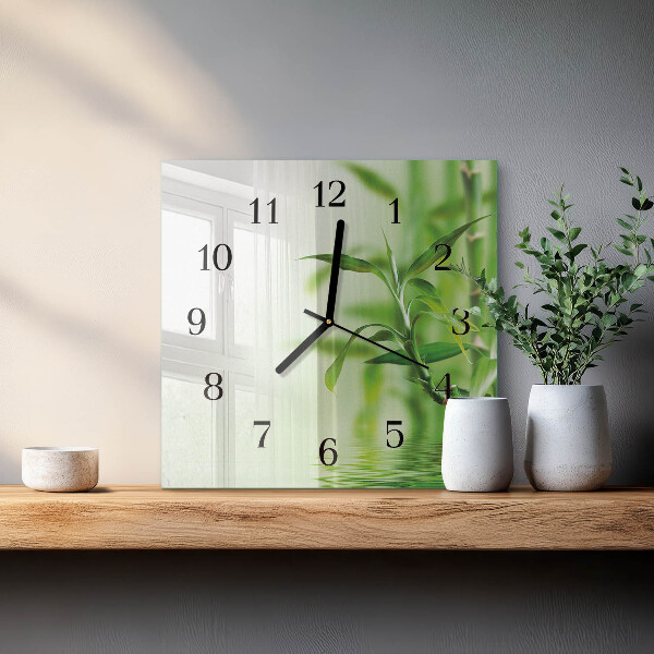 Reloj de vidrio Bambú