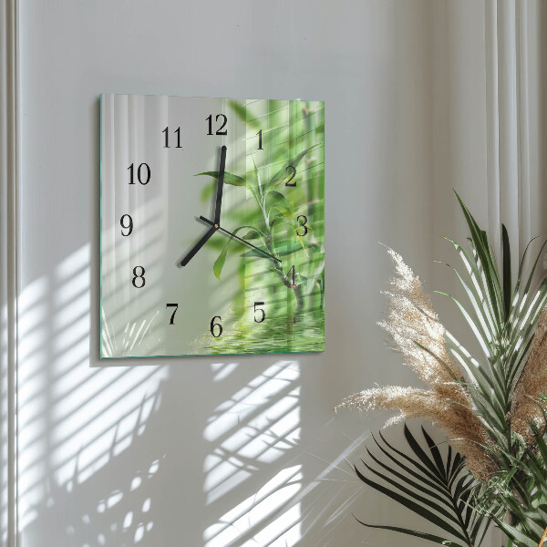 Reloj de vidrio Bambú