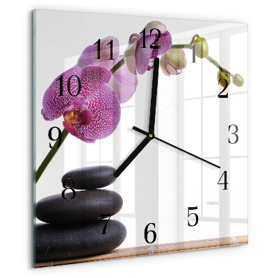 Reloj de vidrio Orquídea