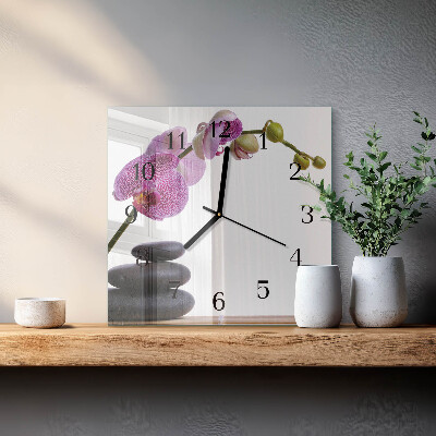 Reloj de vidrio Orquídea