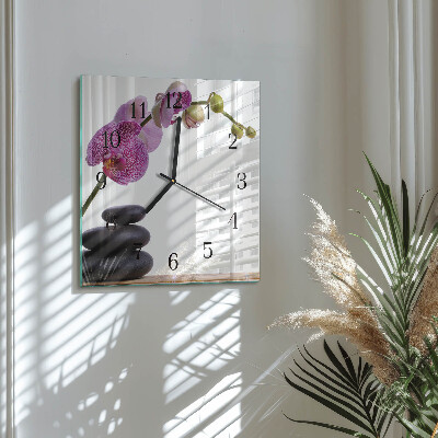 Reloj de vidrio Orquídea