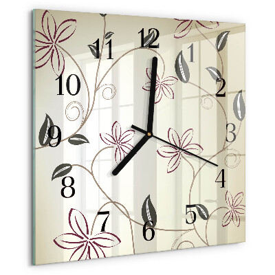 Reloj de vidrio Arte floral