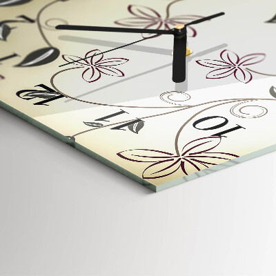 Reloj de vidrio Arte floral