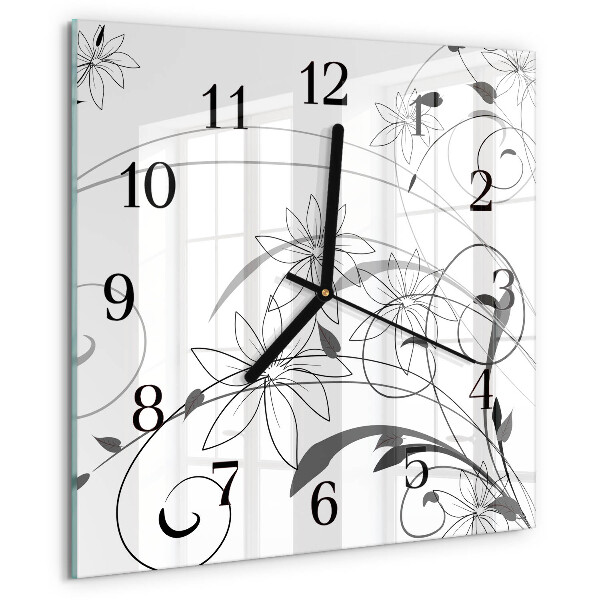 Reloj de vidrio Arte floral