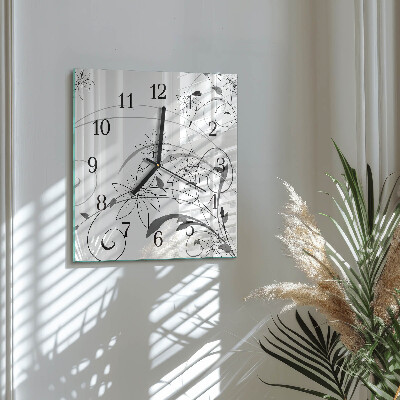 Reloj de vidrio Arte floral