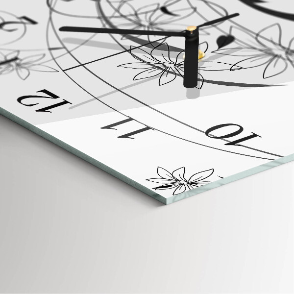 Reloj de vidrio Arte floral