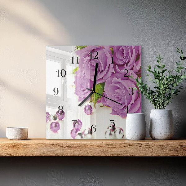 Reloj de vidrio Rosas