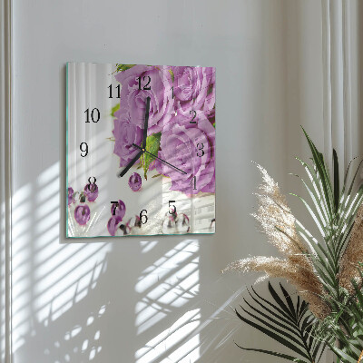 Reloj de vidrio Rosas