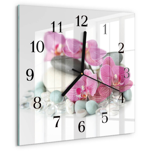 Reloj de vidrio Orquídeas
