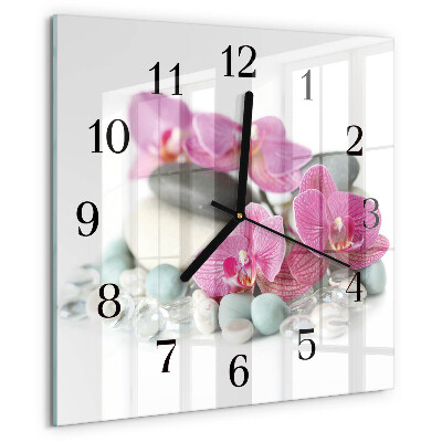 Reloj de vidrio Orquídeas