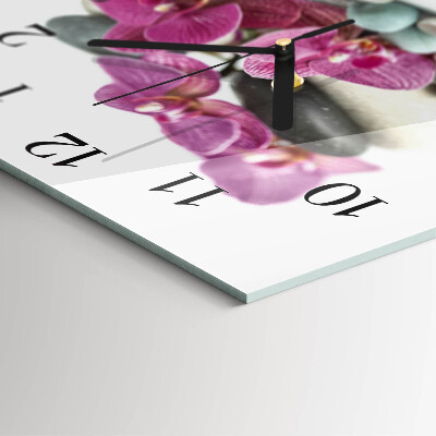 Reloj de vidrio Orquídeas