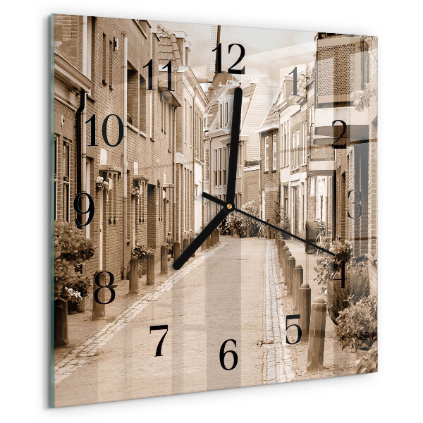 Reloj de vidrio Avenida Sepia