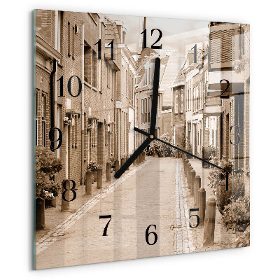 Reloj de vidrio Avenida Sepia
