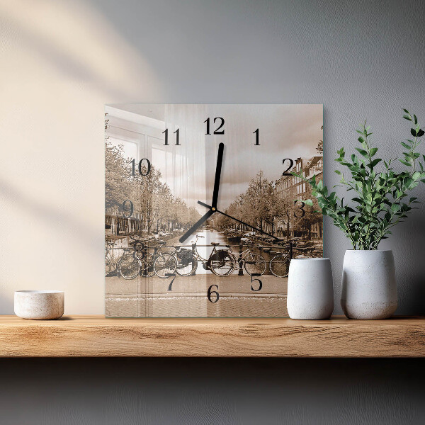 Reloj de vidrio Ámsterdam Sepia