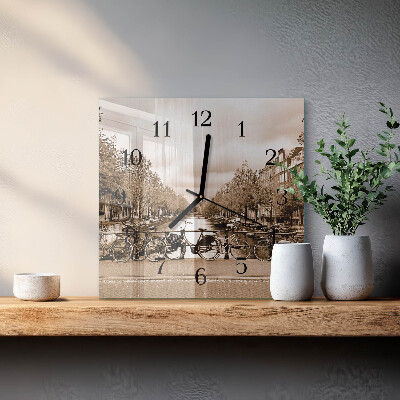 Reloj de vidrio Ámsterdam Sepia