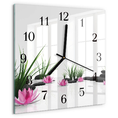 Reloj de vidrio Flor de loto