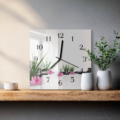 Reloj de vidrio Flor de loto
