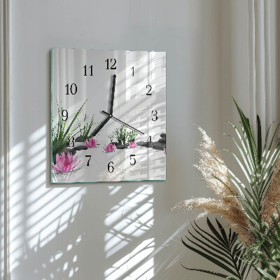 Reloj de vidrio Flor de loto