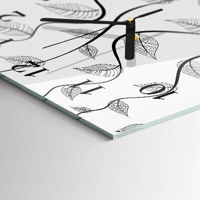 Reloj de vidrio El arte de las hojas