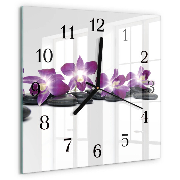 Reloj de vidrio Orquídea
