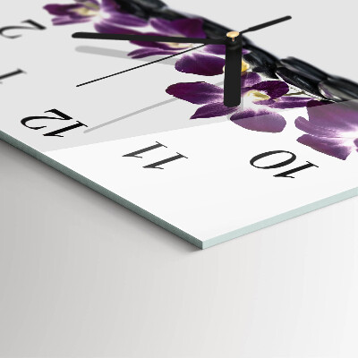 Reloj de vidrio Orquídea
