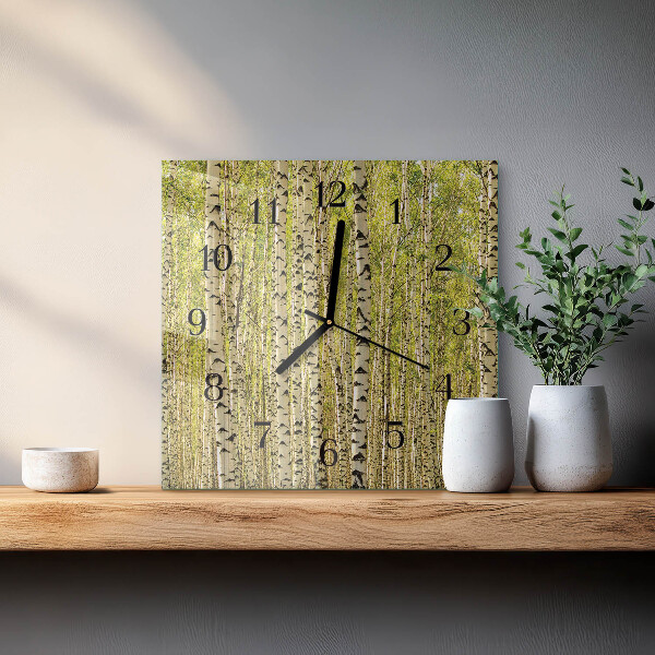 Reloj de vidrio Bosque de abedules