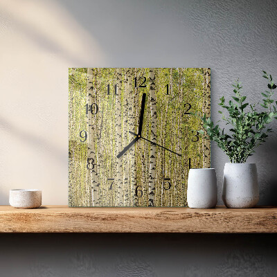 Reloj de vidrio Bosque de abedules