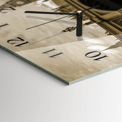 Reloj de vidrio Puente Sepia