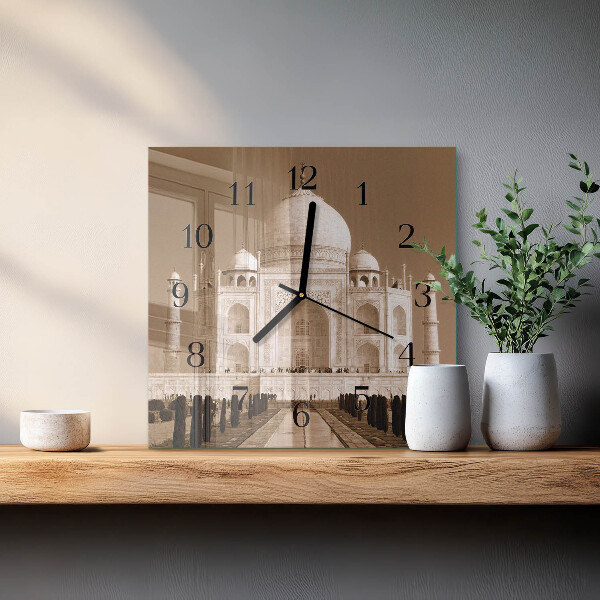 Reloj de vidrio Taj Mahal Sepia