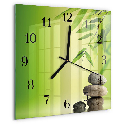 Reloj de vidrio Piedras de bambú