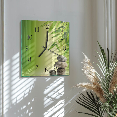 Reloj de vidrio Piedras de bambú