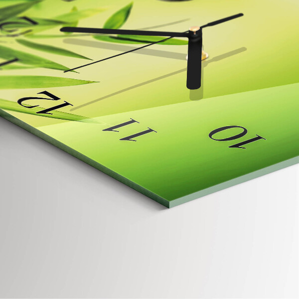 Reloj de vidrio Piedras de bambú