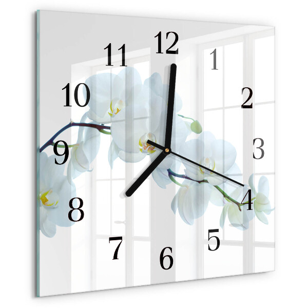 Reloj de vidrio Orquídea