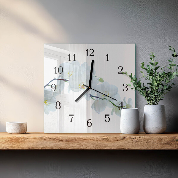 Reloj de vidrio Orquídea