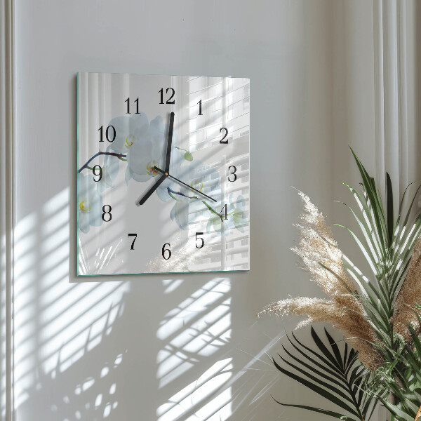 Reloj de vidrio Orquídea